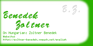 benedek zoltner business card